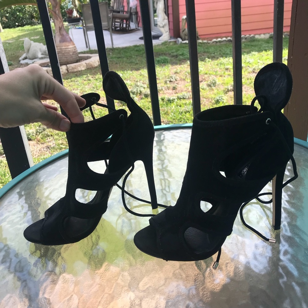 Black suede TOPSHOP high heels - Picture 2 of 5